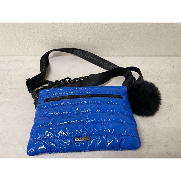 Blue BCBG BCBGENERATION Quilted Crossbody Shoulder Bag Two In One - Picture 1 of 6